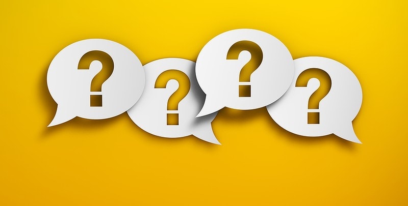 Paper Cut Question Mark Speech Bubbles