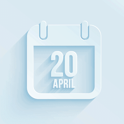 April 20th Calendar Icon