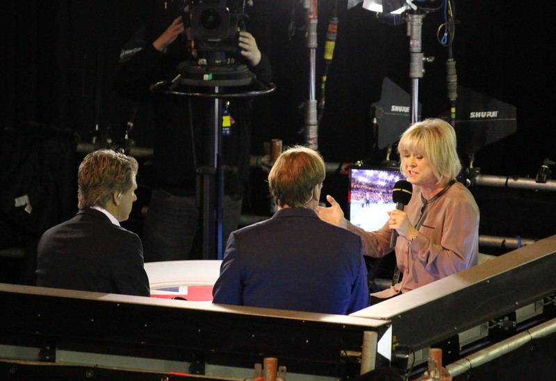 Andrew Castle with Sue Barker and John Lloyd
