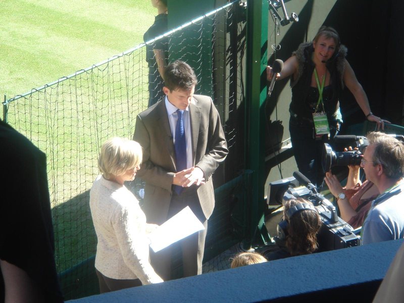 Tim Henman with Sue Barker