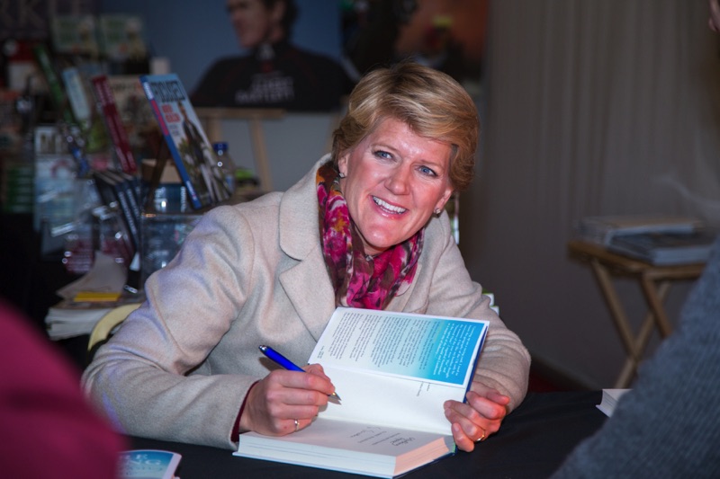 Clare Balding signing book